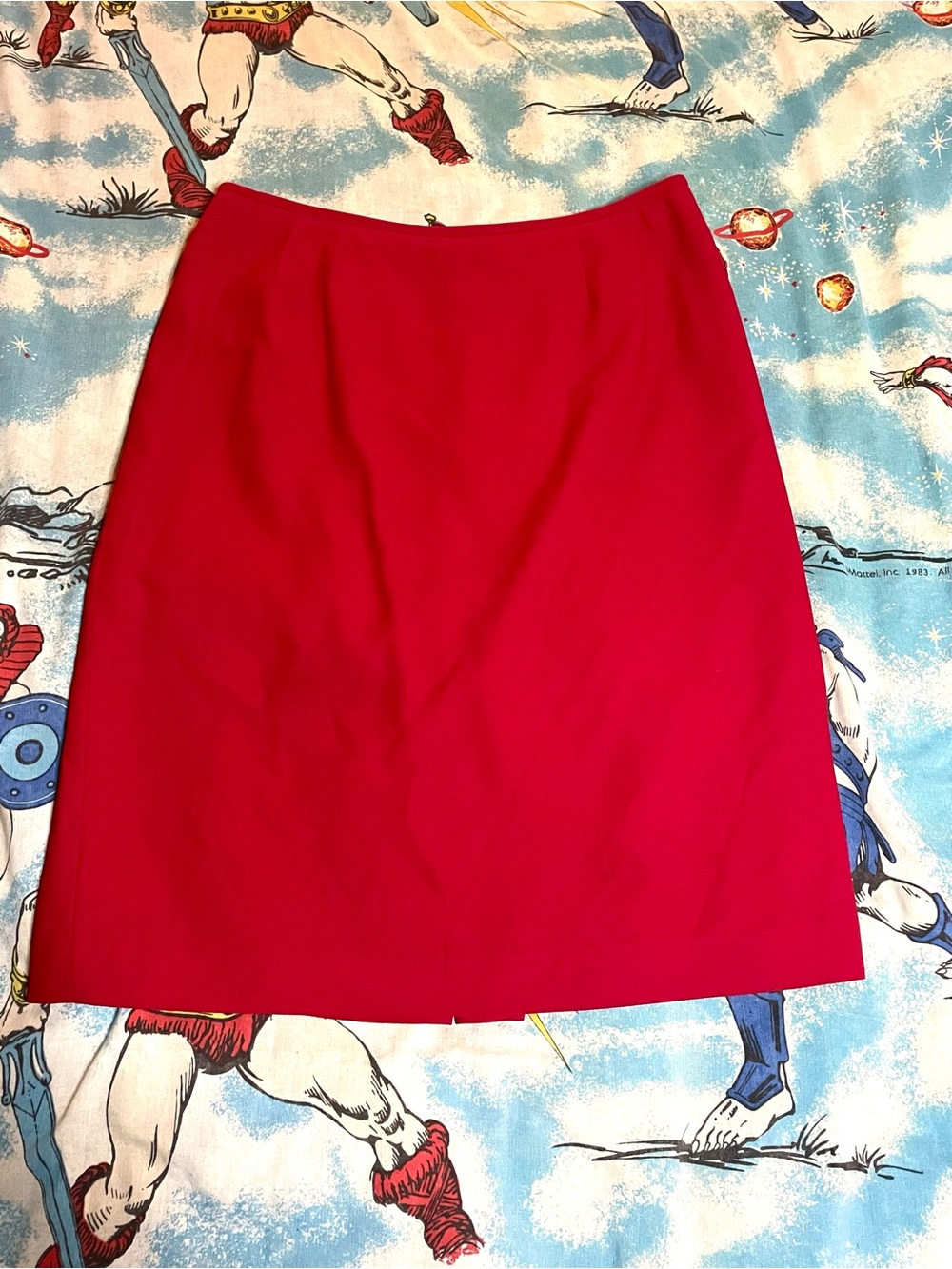 Vintage Kasper Red Classic Women's Pencil Skirt s16